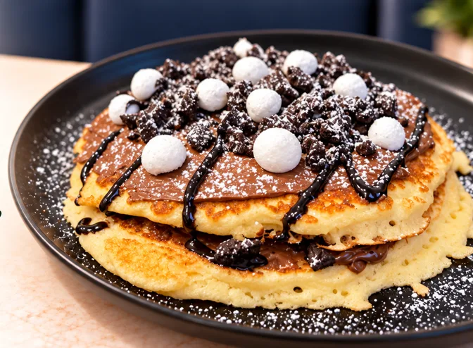 Pancake Choco Oreo con meringhette